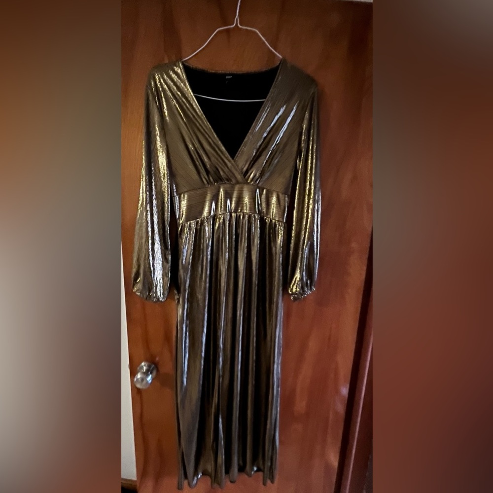 GOLD Metallic Maxi Dress